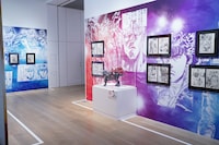 「北斗の拳 40周年大原画展 ～愛をとりもどせ!!～」の様子。(c)武論尊・原哲夫／コアミックス1983