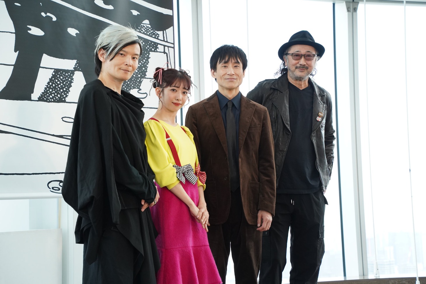 左から宮田裕章、真山りか、なだぎ武、大塚明夫。
