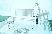 手術台に乗ることができるフォトスポット。