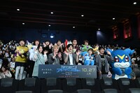 映画「デジモンアドベンチャー02 THE BEGINNING」完成披露舞台挨拶の様子。