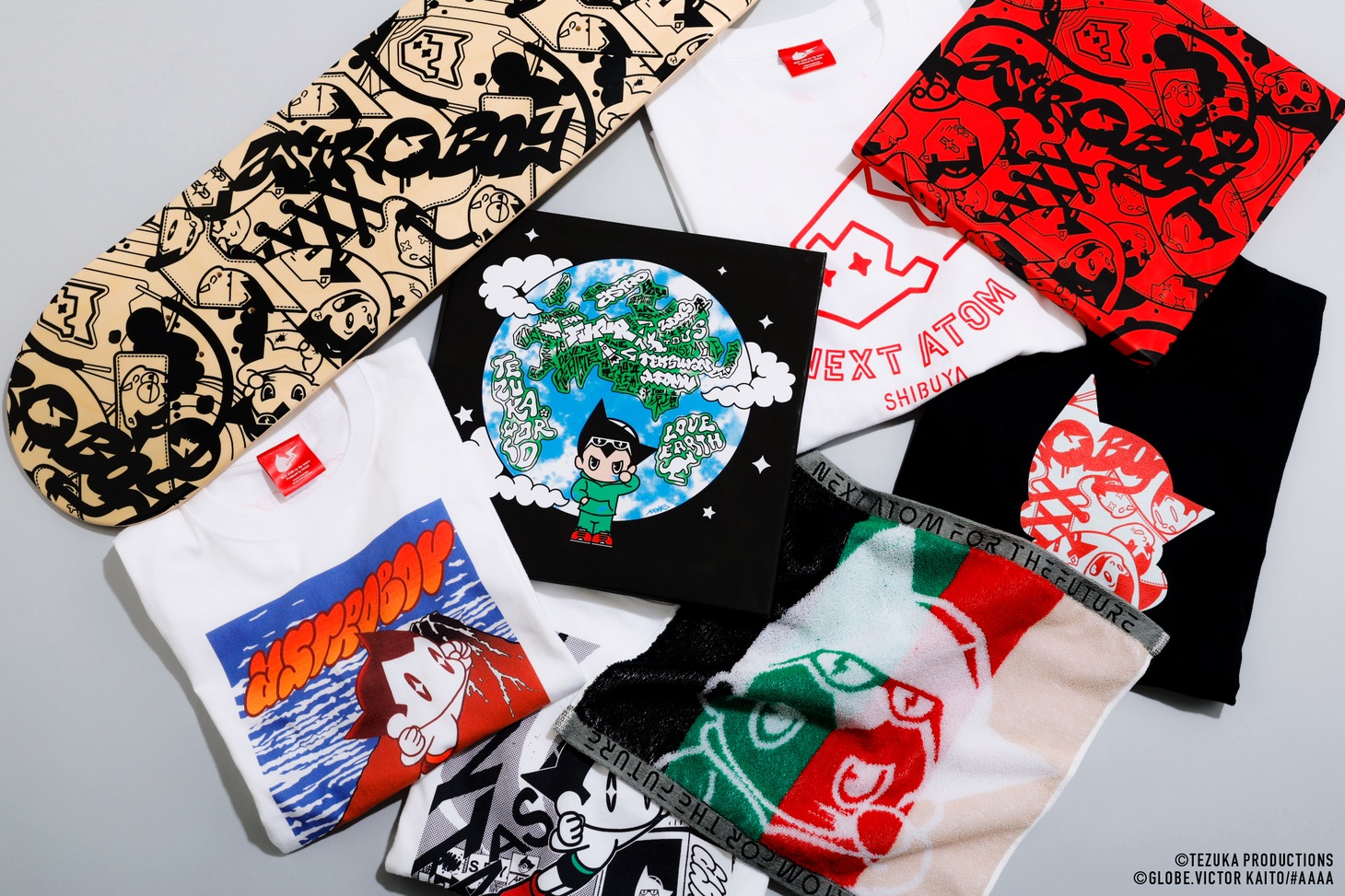 「NEXT ATOM for the future Produce by #AAAA  SHIBUYA　Powered by FULLGRAPH」で販売されるグッズ。