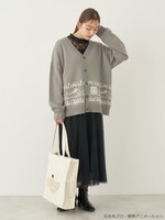 「ゲゲゲの鬼太郎ニットカーディガン」着用イメージ