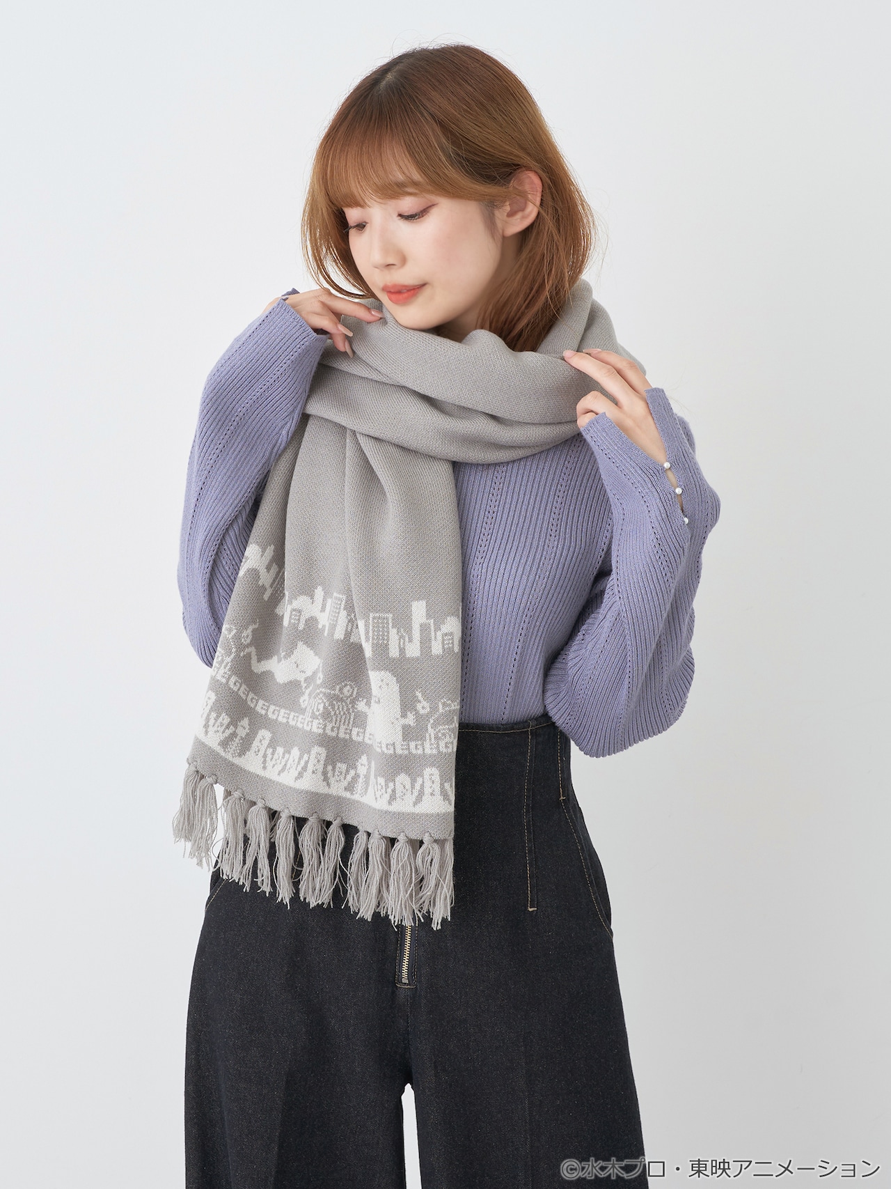 ゲゲゲの鬼太郎ニットストール」使用イメージ [画像ギャラリー 23/54