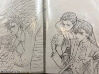 初公開となるカラー画用スケッチ。