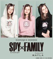 「SPY×FAMILY」とMAYLAのコラボフーディ。