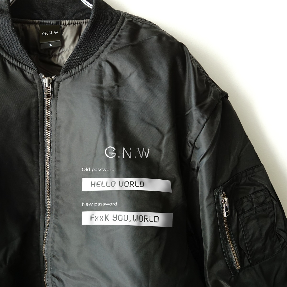 「FxxK YOU,WORLD MA-1 [black]」