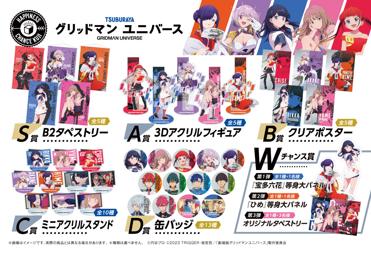「グリッドマンユニバース第2弾 ハピネスチャンスクジ」アイテム一覧