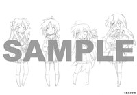 チケットの特典に使用される、美水かがみ描き下ろしイラストのラフ。(c)美水かがみ/らっきー☆ぱらだいす