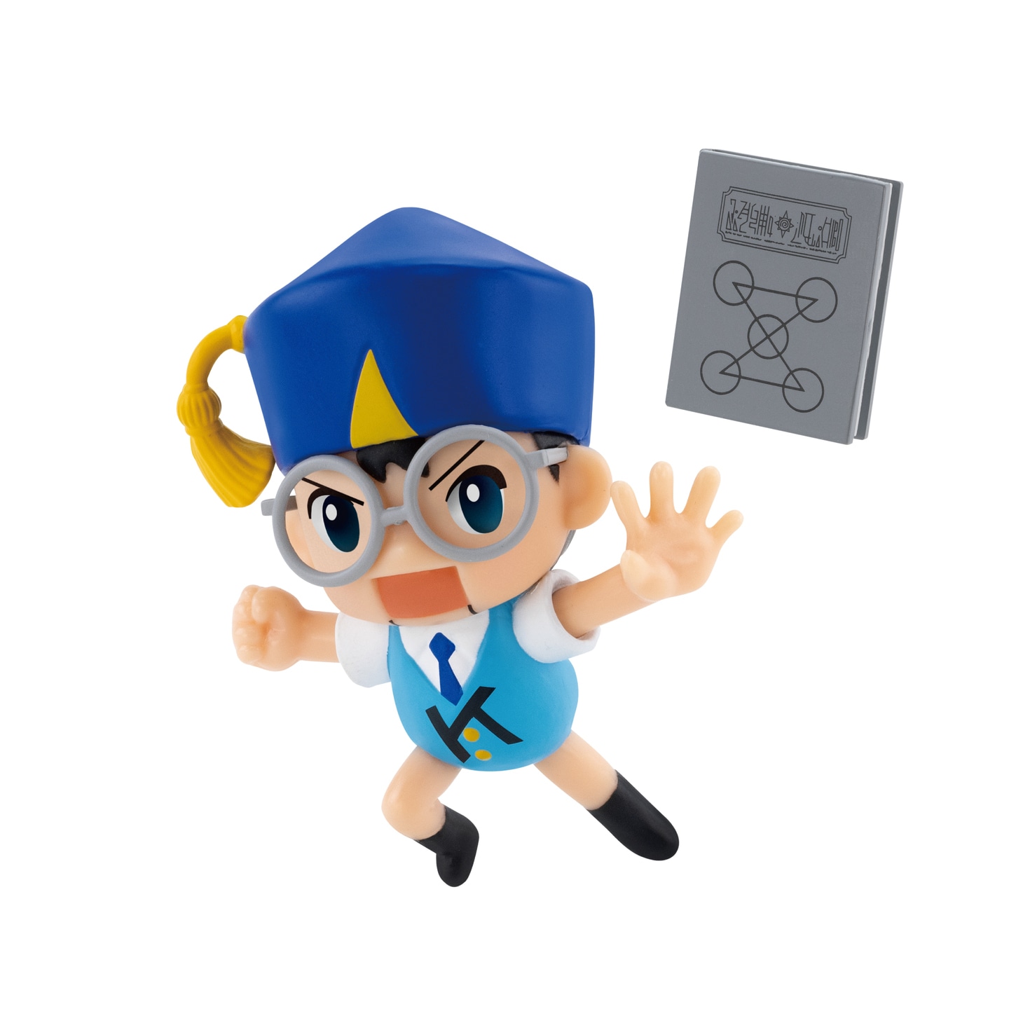 キッドと、ボックス版に付属する魔本のフィギュア。