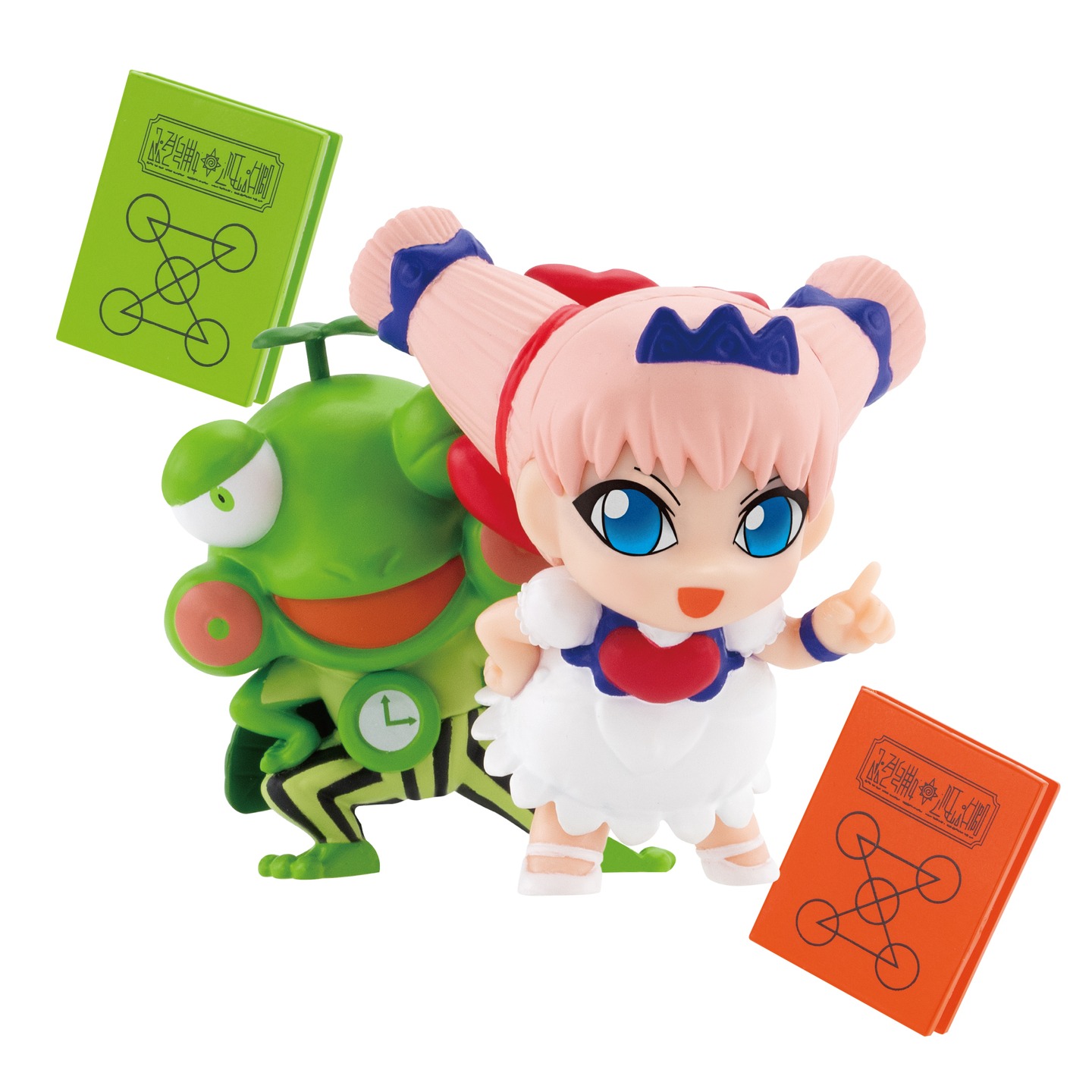 ビョンコとパティ、ボックス版に付属する魔本のフィギュア。