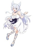 フェンリース（CV：釘宮理恵）。魔王軍四天王の1人であった牙狼族・フェンリガルの妹。フリオと出会い、仮初めの新婚生活をスタートさせる。戦いを好む牙狼族ゆえに喧嘩早いところがある。愛称はリース。とにかくフリオが大好き。 (c)鬼ノ城ミヤ・オーバーラップ／Lv2からチートだった製作委員会