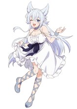 フェンリース（CV：釘宮理恵）。魔王軍四天王の1人であった牙狼族・フェンリガルの妹。フリオと出会い、仮初めの新婚生活をスタートさせる。戦いを好む牙狼族ゆえに喧嘩早いところがある。愛称はリース。とにかくフリオが大好き。 (c)鬼ノ城ミヤ・オーバーラップ／Lv2からチートだった製作委員会