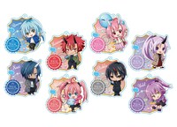 グッズのアクリルキーホルダー（全8種）。