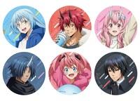 グッズの缶バッジ（全6種）。