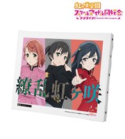 「描き下ろしイラスト 高咲 侑&上原 歩夢&優木 せつ菜 繚乱！ビクトリーロードver. キャンバスボード」。