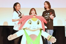 舞台挨拶の様子。上段左から吉野裕行、佐武宇綺、諏訪部順一、下段はミャウ。