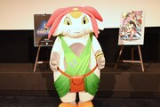 舞台挨拶に登場したミャウ。