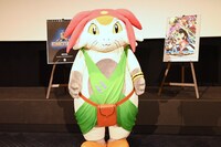 舞台挨拶に登場したミャウ。