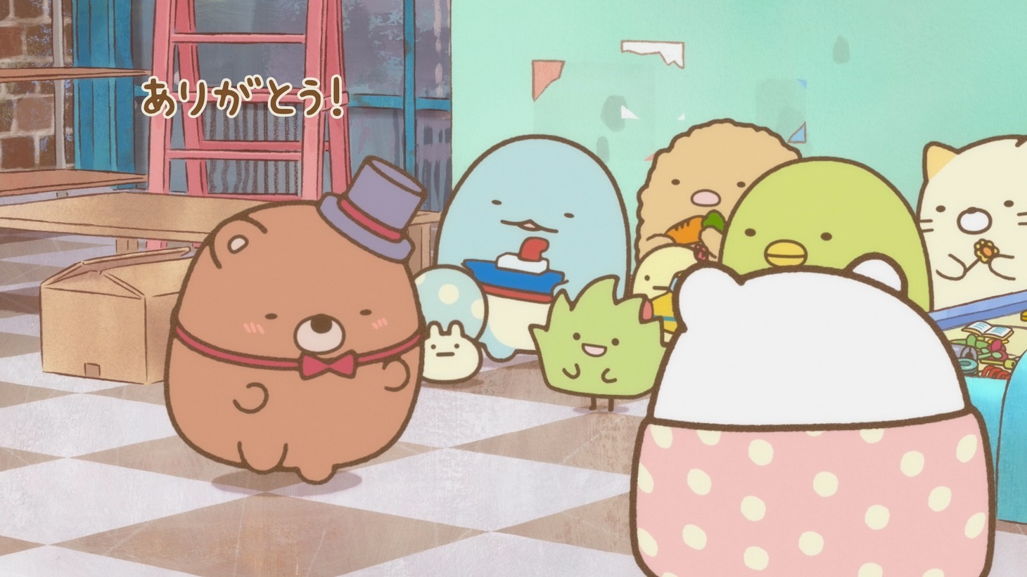 「映画 すみっコぐらし ツギハギ工場のふしぎなコ」より。