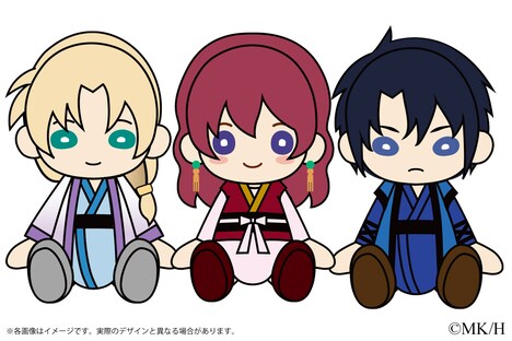 ヨナ、ハク、スウォンのぬいぐるみ