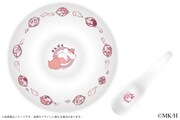 「暗黒龍とゆかいな腹へり達がプリントされたラーメン丼＆レンゲセット」