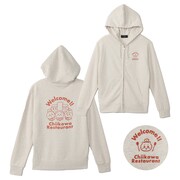 「ジップパーカー Welcome オートミール」