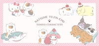 アニメ「夏目友人帳」とサンリオキャラクターズのコラボグッズバナー。