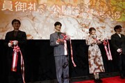 アニメ映画「北極百貨店のコンシェルジュさん」公開記念舞台挨拶の様子。
