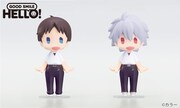「HELLO! GOOD SMILE 碇シンジ 制服Ver.」と「HELLO! GOOD SMILE 渚カヲル 制服Ver.」。