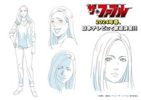 TVアニメ「ザ・ファブル」より佐藤洋子の線画。