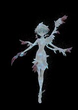 ナスティーク（CV：堀江由衣）
創世の時より存在する天使の暗殺者。クゼにしか知覚されず、彼の命を狙う者に異形の短刀を突き刺し、確実に生命を停止させる。なぜクゼに付き従うのかは不明である。