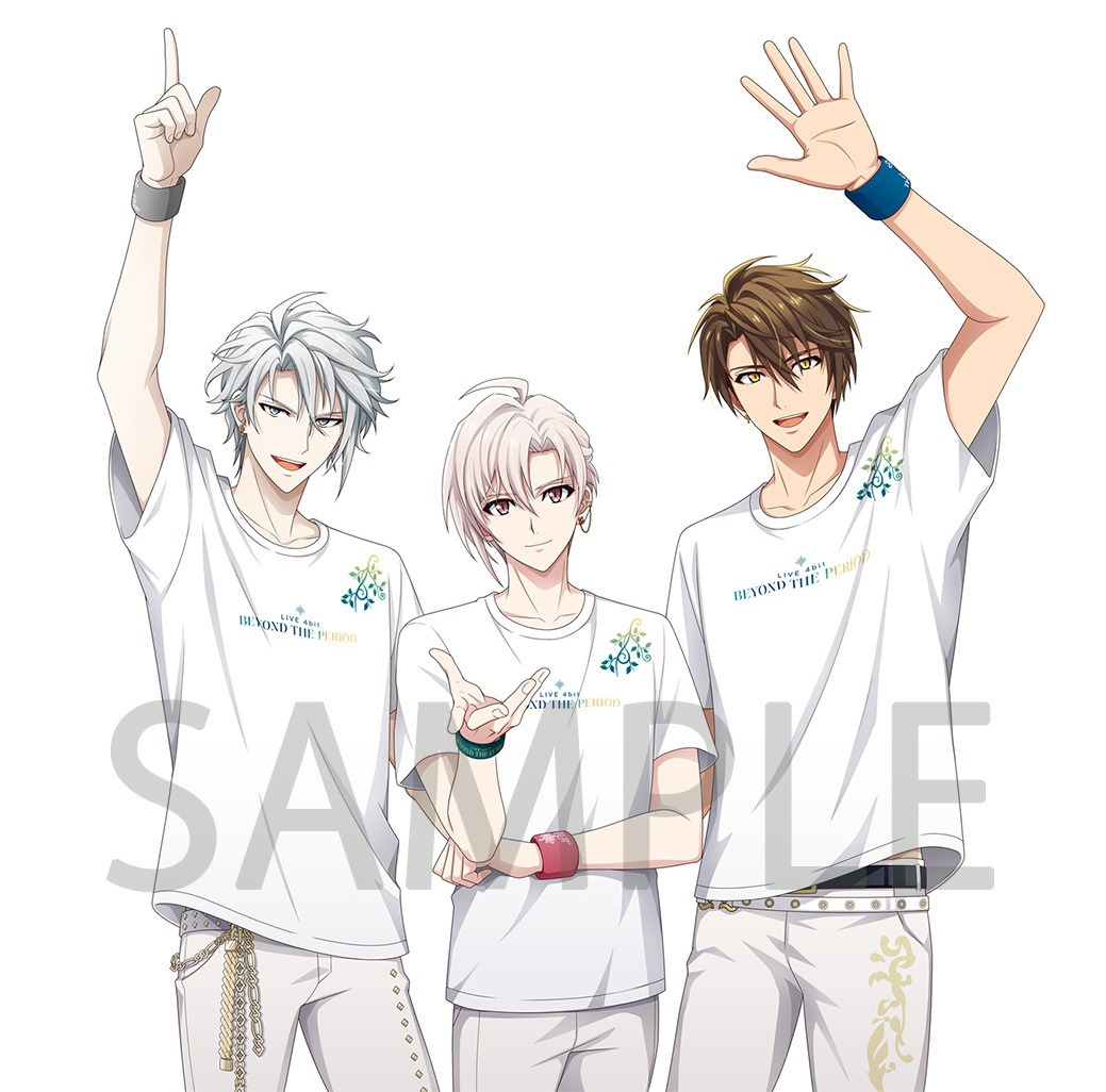 アニメイトの特典である「撮り下ろしアクリルスタンド＆ビジュアルカード3枚セット＆缶バッジ（56mm）3個セット」