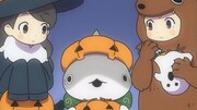 アニメ「おでかけ子ザメ」第14話「ハロウィン会」より。