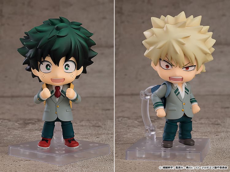 ヒロアカ」緑谷出久＆爆豪勝己のねんどろいど、雄英高校の制服姿  