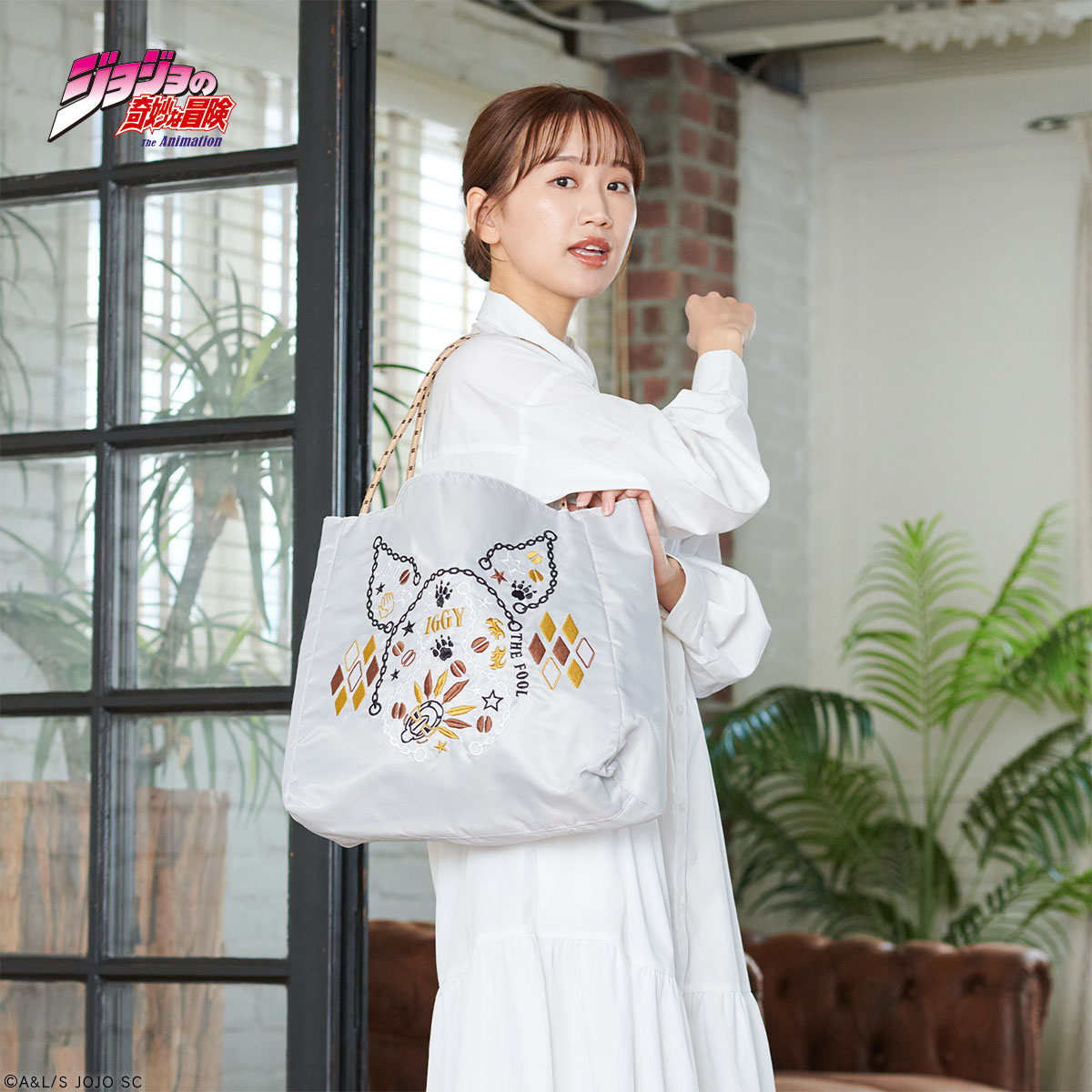 「ONOFFYFREE×ジョジョの奇妙な冒険 スターダストクルセイダース 刺繍バッグ イギー」
