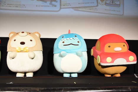 左からしろくま、とかげ、とんかつ。