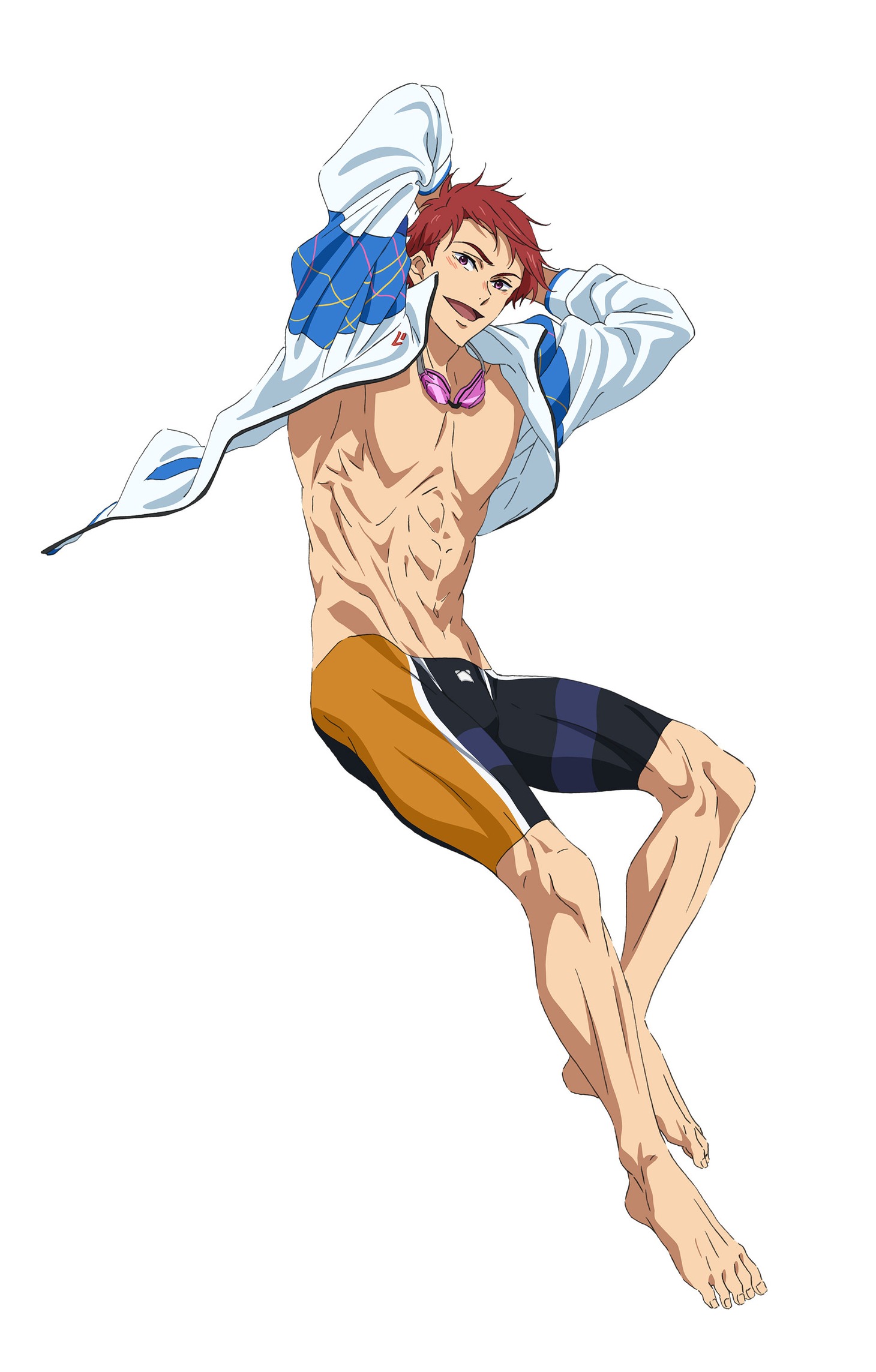 「Free!」の椎名旭。(c)おおじこうじ・京都アニメーション／岩鳶町後援会2021