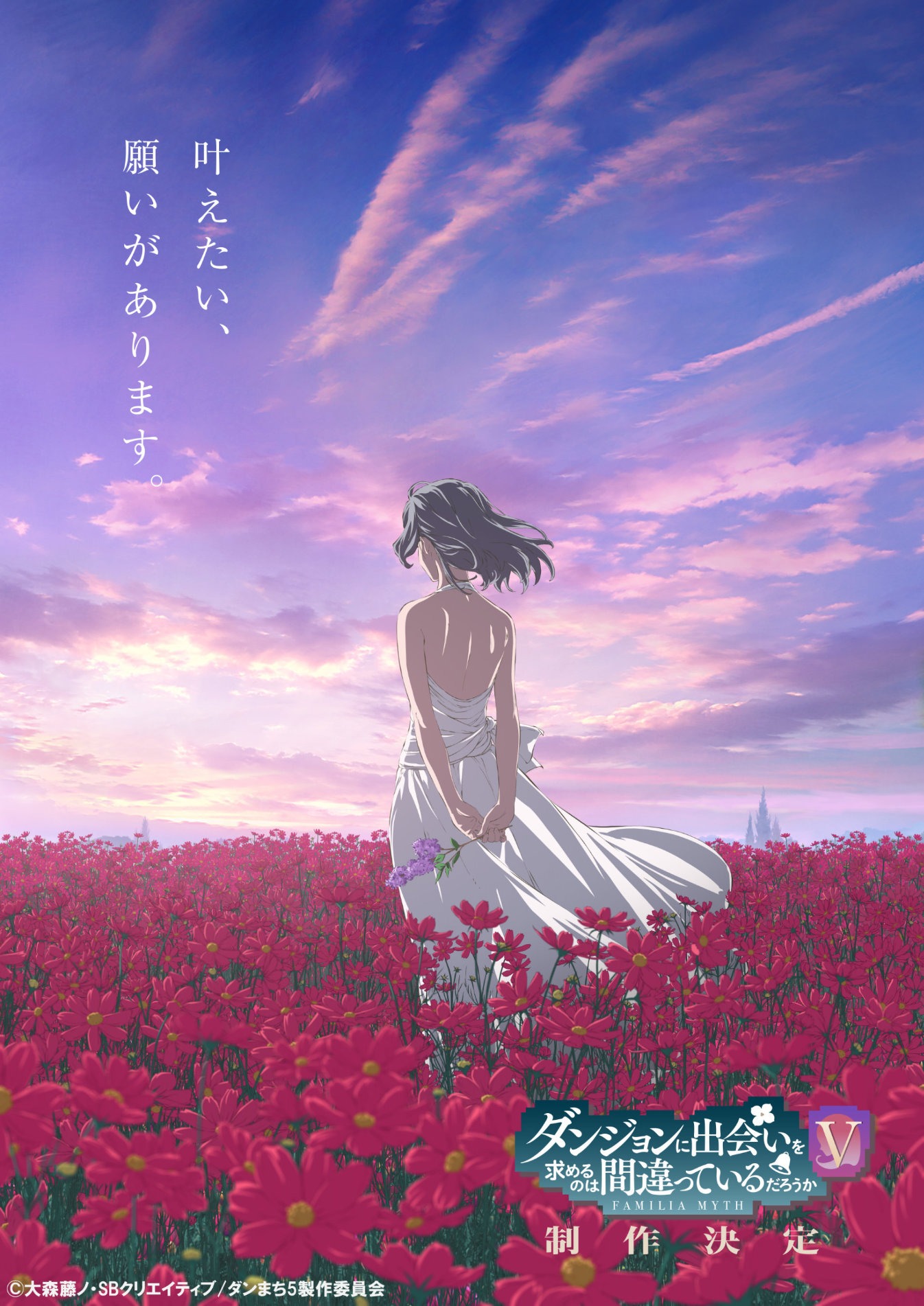アニメ「ダンジョンに出会いを求めるのは間違っているだろうかV」ティザービジュアル