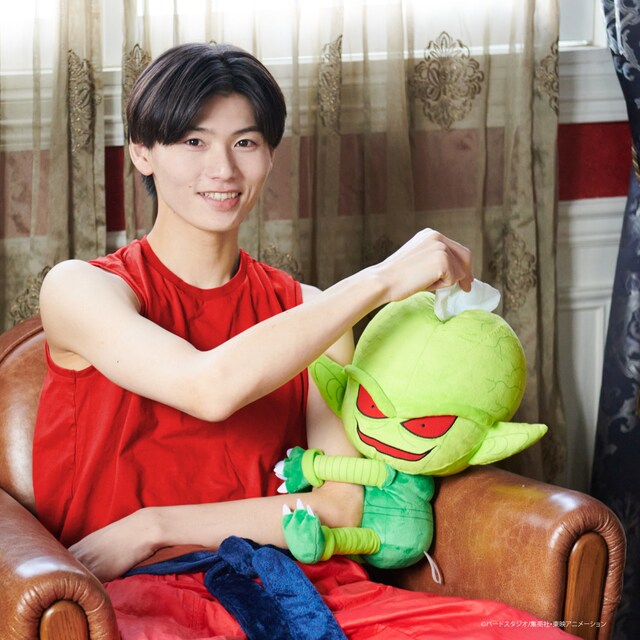 「『ドラゴンボールZ』栽培マン くっ付き！ポケットティッシュケース」の使用例。