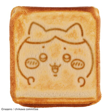 「こんがりきゃらマルチサンドメーカー ちいかわ」で焼いたホットサンド。