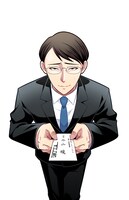 「半端なエリートの外山と申します。」より、外山暖。39歳独身、一部上場企業「二ツ橋ホールディングス」係長。こじらせすぎて美少女の幻覚が見えてしまう。