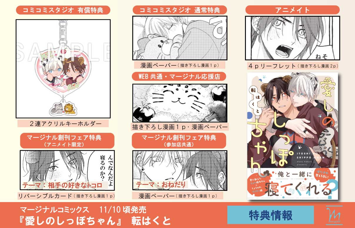 転はくと サイン入りアクリルプレート 愛しのしっぽちゃん