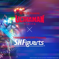 「ULTRAMAN: RISING」×「S.H.Figuarts」の告知画像。