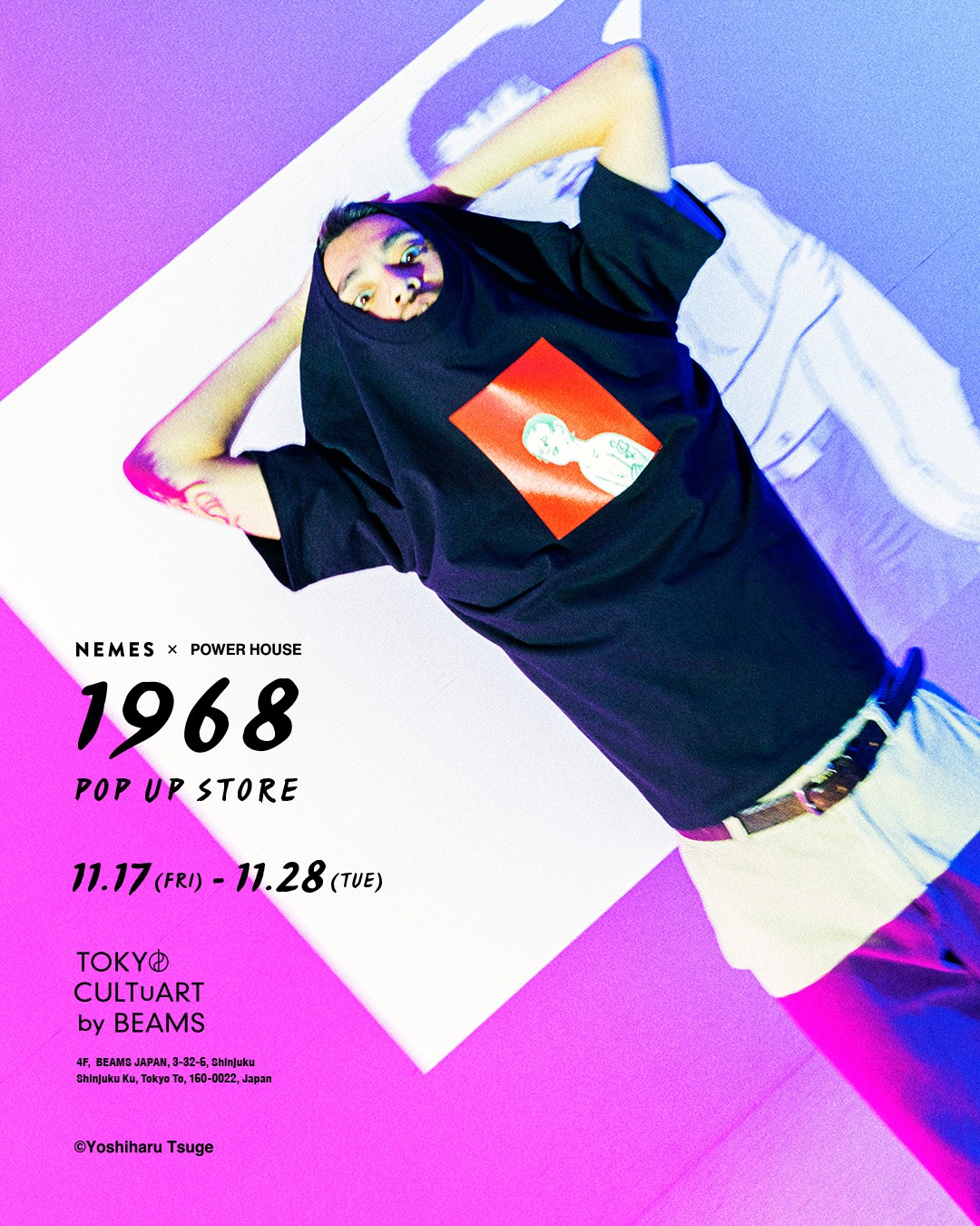 「NEMES×POWERHOUSE presents 1968」告知ビジュアル（カメラマン：KEITA SUZUKI）
