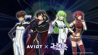 AVIOT×「コードギアス 反逆のルルーシュ」コラボイヤホン告知画像。