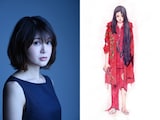 左から萩乃役の佐津川愛美、押見修造によるちーちゃんのイラストビジュアル。