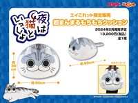 「夜は猫といっしょ 超まんまるもちもちクッション」。