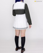 「藤野岬高校制服冬服」と「藤野岬高校制服リボン（夏冬共通）」の着用イメージ。