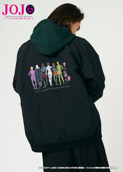 「黄金の風（ジョジョの奇妙な冒険）｜ルーズフィットパーカー」 (c)LUCKY LAND COMMUNICATIONS/集英社・ジョジョの奇妙な冒険GW製作委員会