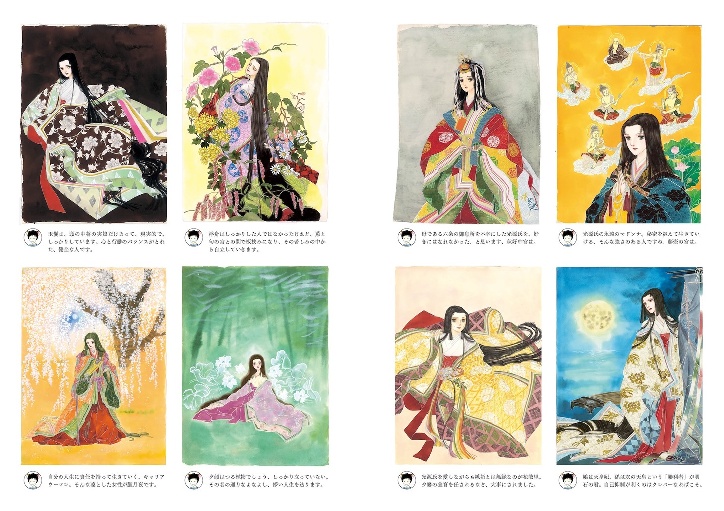 「大和和紀『あさきゆめみし』と源氏物語の世界」より。